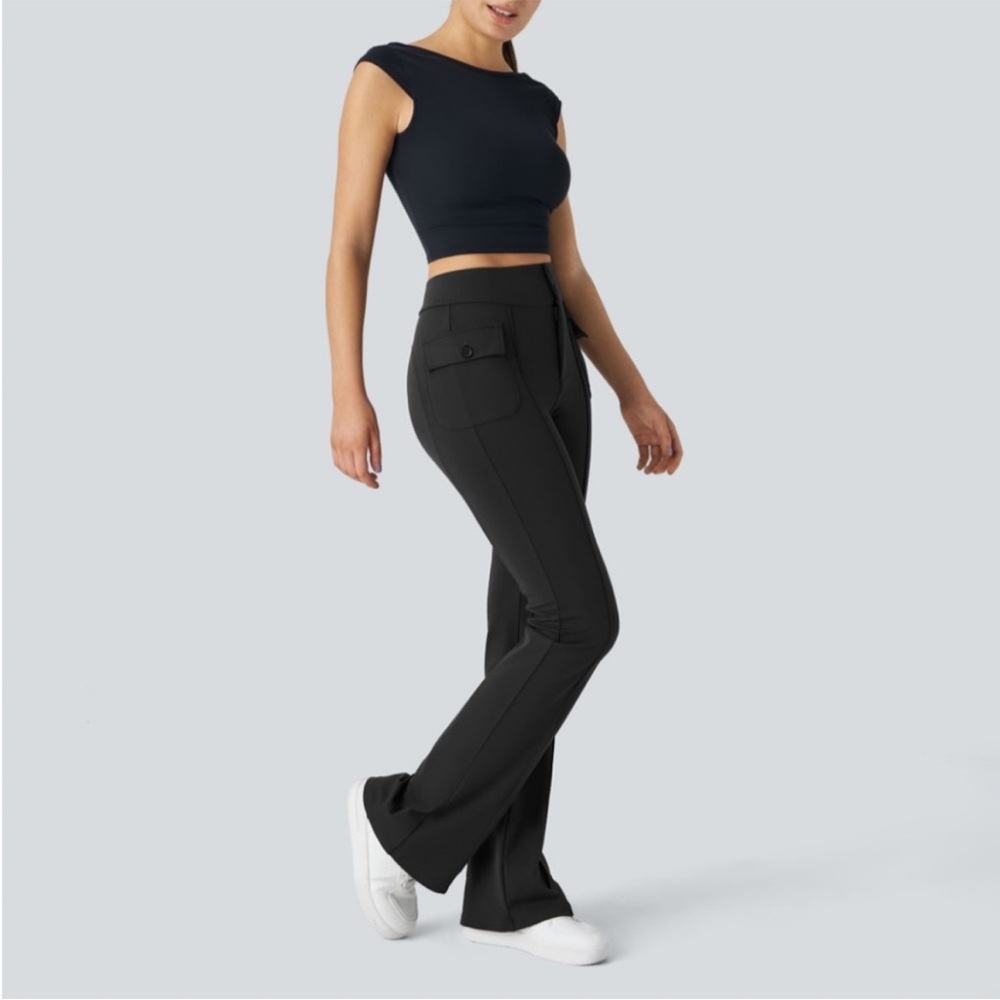 HALARA Black Boot Cut Pants - Picture 2 of 11